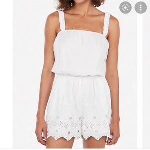 Express White Eyelet romper (size S)